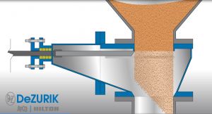 Hilton Material Handling Knife Gate Valve on Standing Column